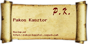 Pakos Kasztor névjegykártya